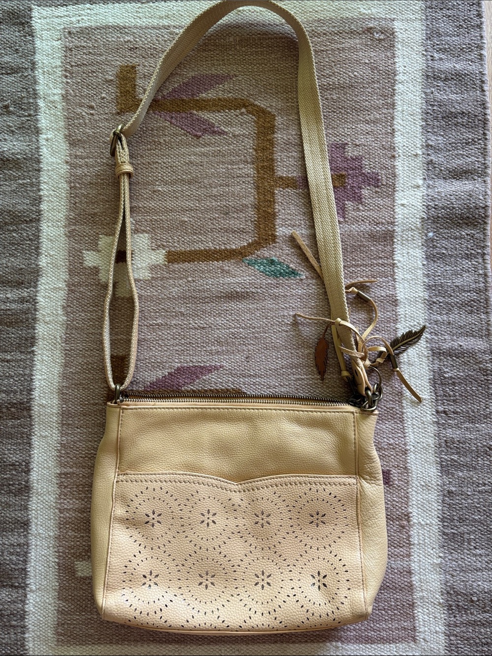 The Sak Lucia Cross Body Leather Bag - Buttery Beige